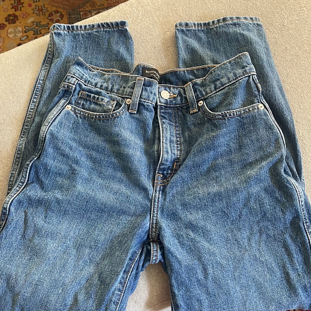 100% cotton perfect high waisted banana republic jeans